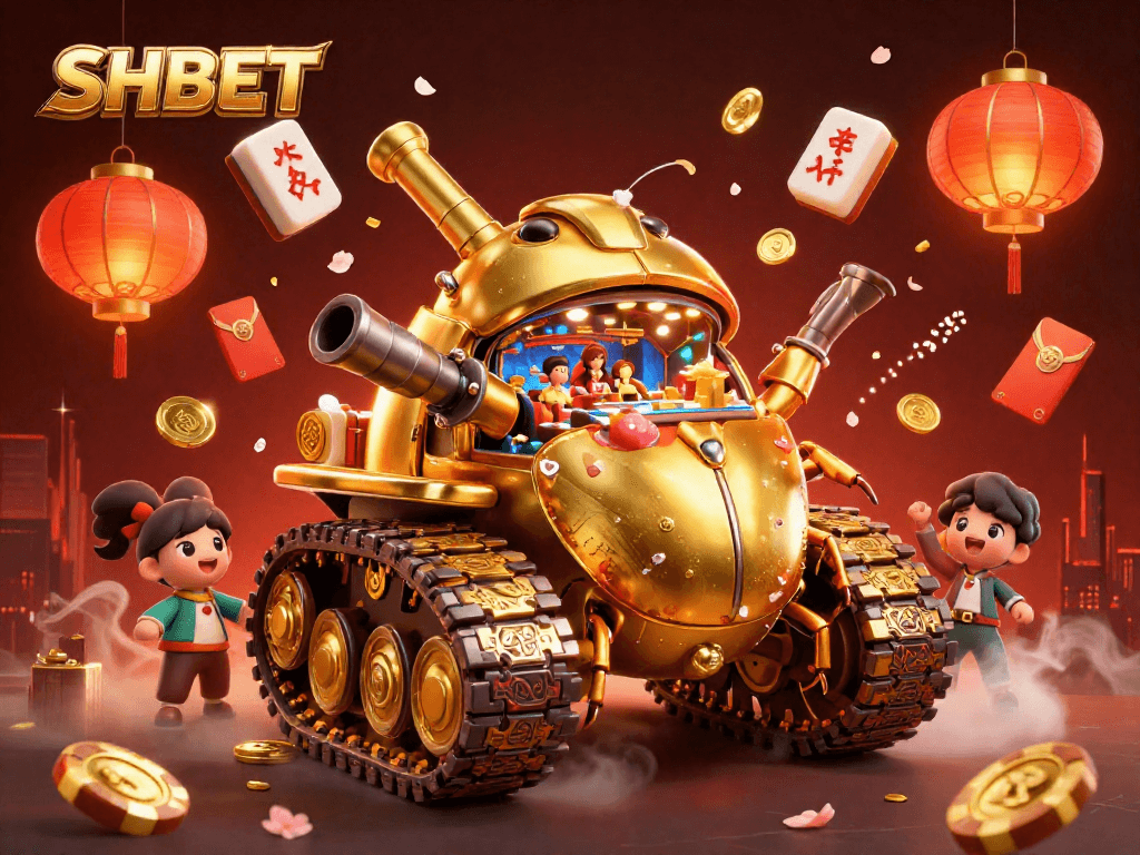 Experience thrilling gameplay at SHBET with an imaginative 3D casino scene showcasing vibrant celebrations and gaming excitement.