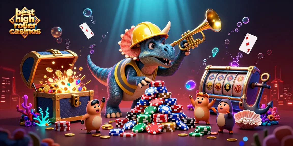 Celebrate winning at the best high roller casinos with vibrant 3D action and gaming excitement.
