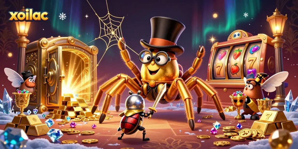 Engage in the exciting world of xoilac with a vibrant casino scene featuring rich elements and characters.