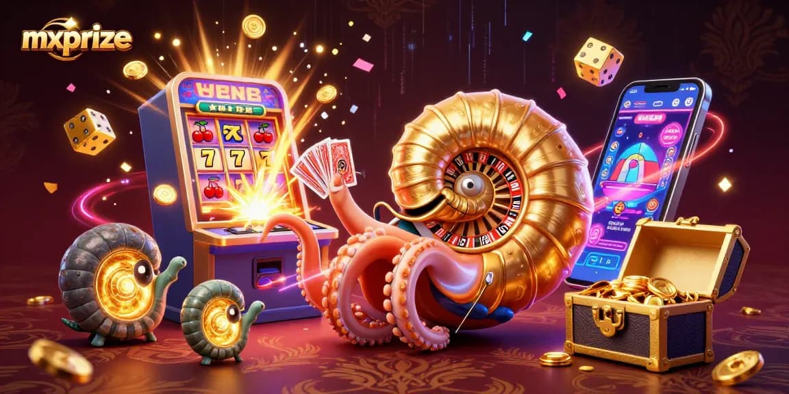 Experience thrilling gameplay at mxprize with ancient nautilus, vibrant slot machines, and immersive casino elements.