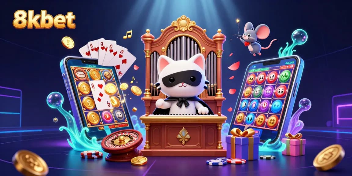 Experience the excitement of wagering at 8xbet with the captivating cartoon casino scene.