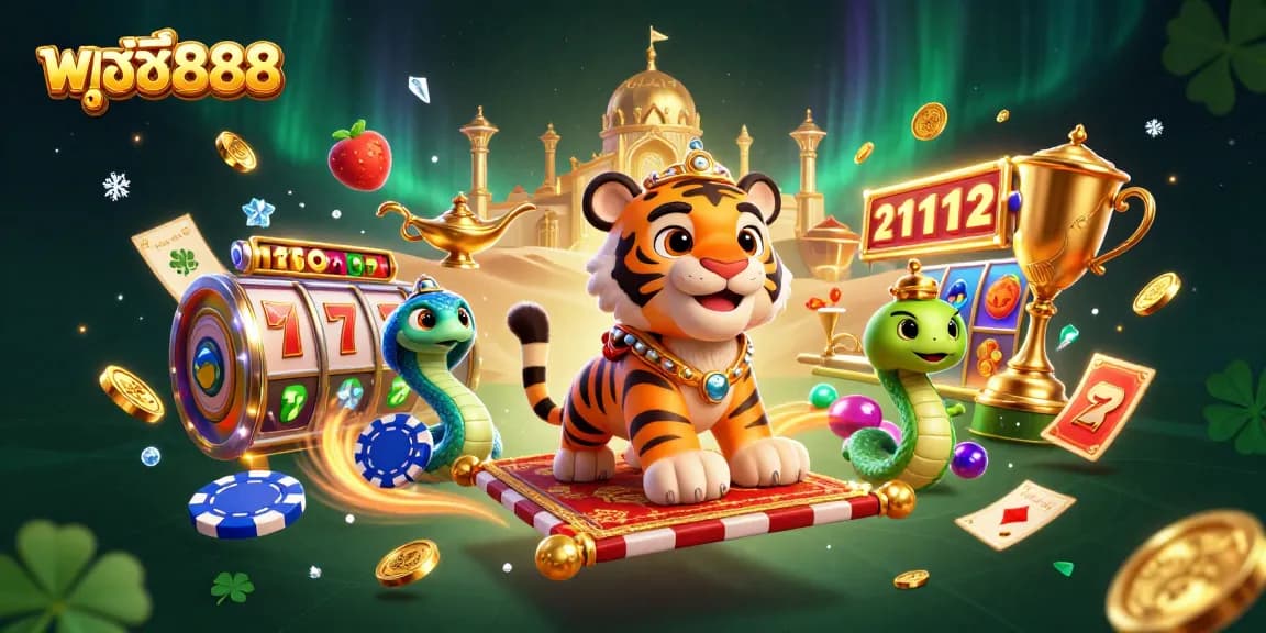 Experience the excitement of พุซซี่888 slots with stunning graphics and immersive gameplay in this vibrant illustration.
