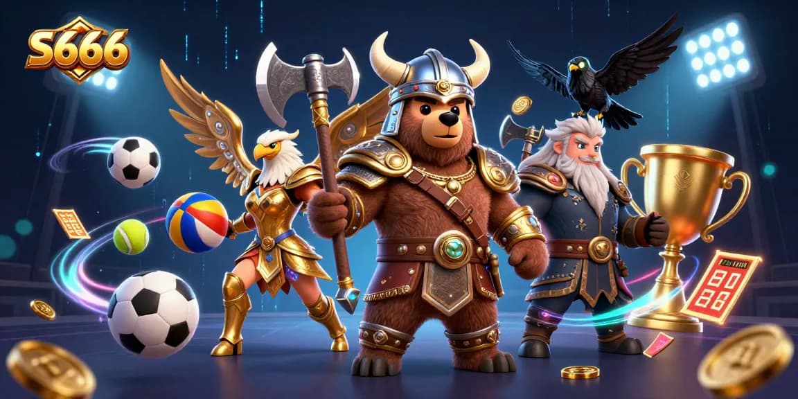 Engage with S666's immersive betting experience featuring dynamic characters and vibrant casino elements.