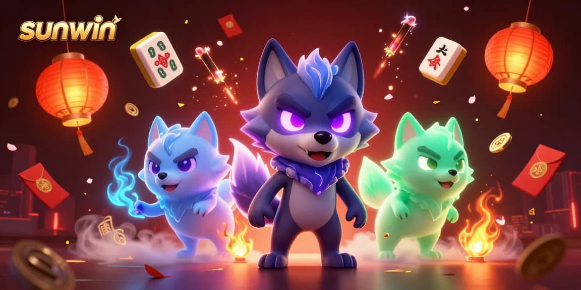 Engage in thrilling gameplay at sunwin with vibrant 3D wolves and dynamic casino elements.
