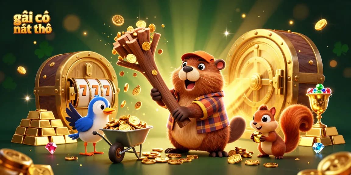 Spin the reels with girls in Can Tho as lucky coins rain from a golden tree.
