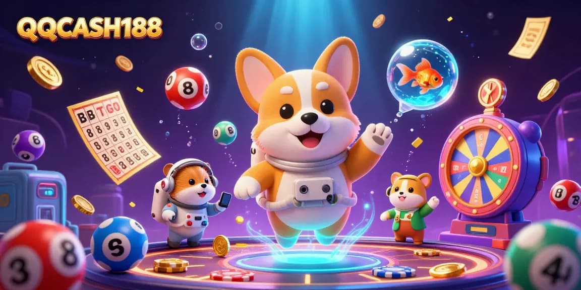 Experience QQCASH188 excitement with a cosmic scene of gambling delights from a floating casino.