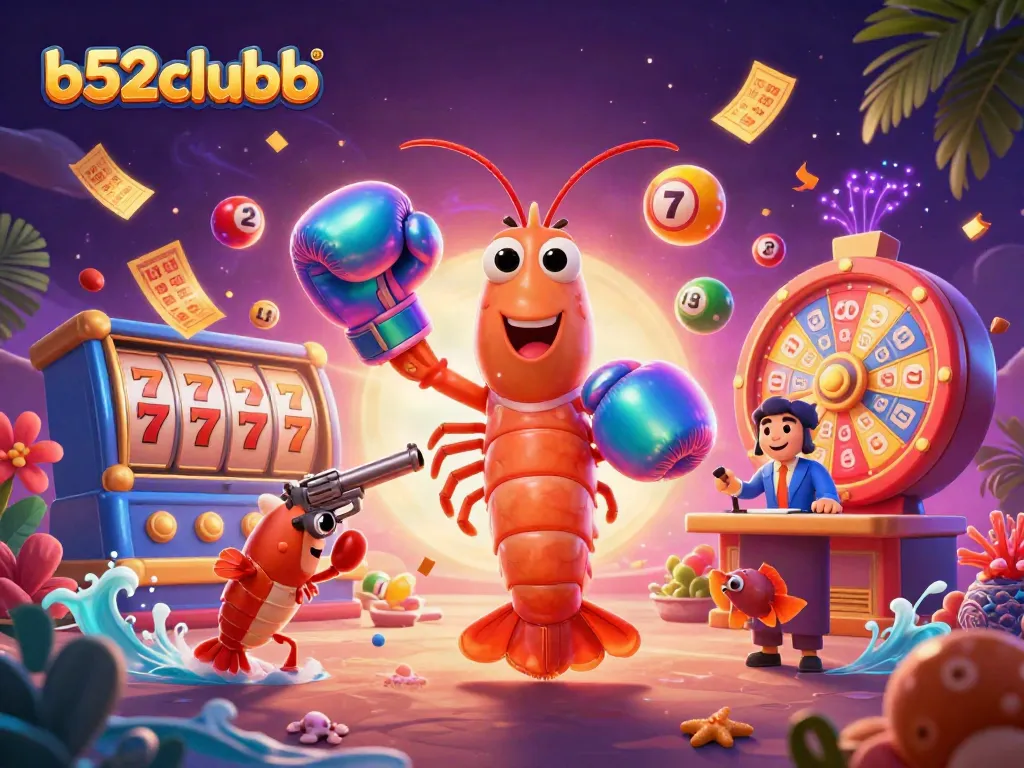 Engage with b52clubb in an exciting slot game scene featuring vibrant characters and dynamic gaming elements.