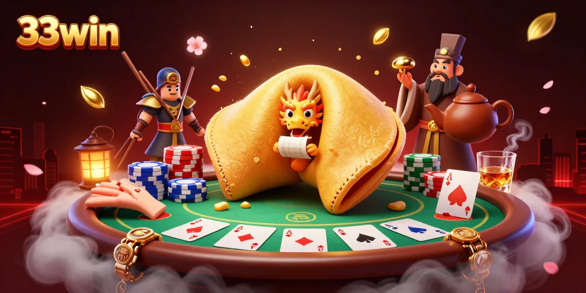Game a winning hand with 33win's poker action and vibrant casino atmosphere in this dynamic scene.