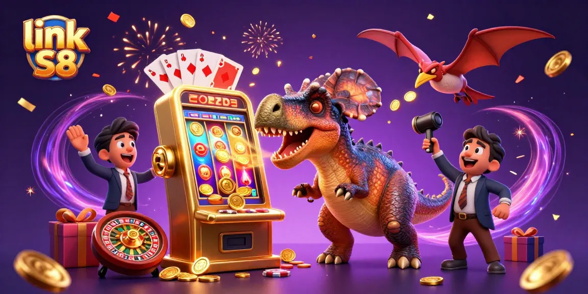 Experience thrilling wins with link S8 featuring a pachycephalosaurus and exciting casino action.