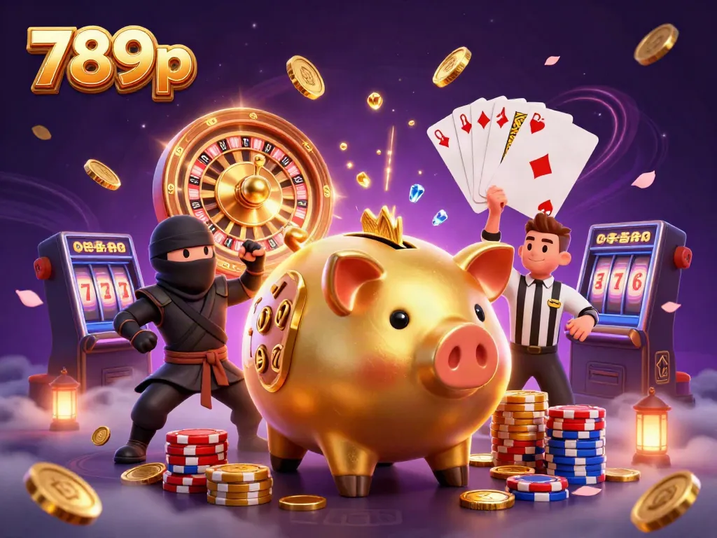 Experience thrilling gameplay with 789p's vibrant casino scene featuring dynamic elements and cartoon characters.