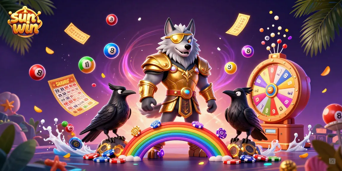 Experience thrilling gameplay at sun-win with vibrant lottery balls and an enchanting Norse theme.