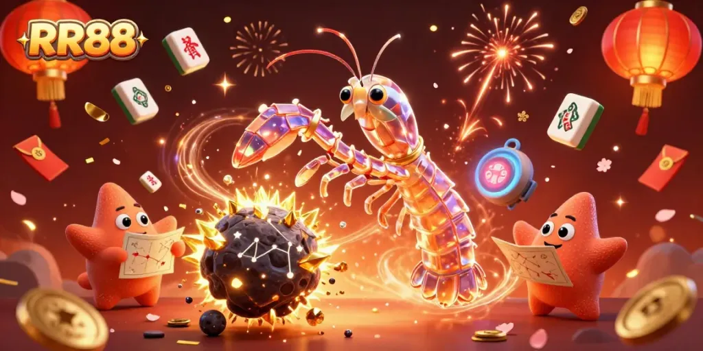 Experience the thrills of RR88 with a galactic samurai in action, amidst vibrant casino elements.