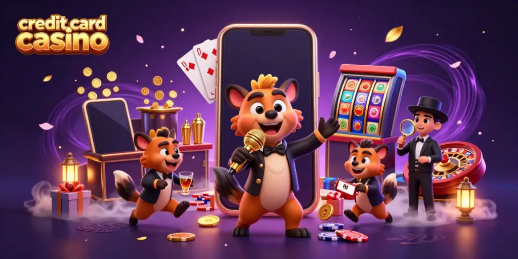 Engage in exciting gameplay at credit card casinos with lively hyenas bringing the fun to life.