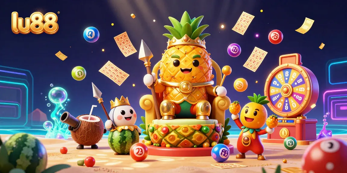 Experience the excitement at lu88 casino with vibrant visuals of gaming elements and characters.