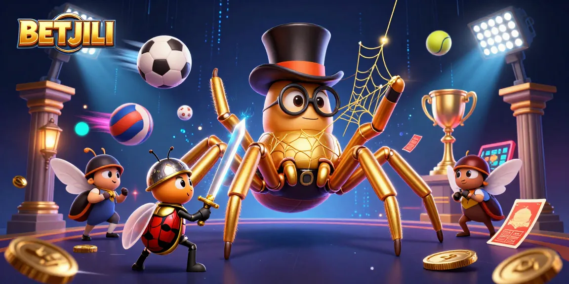 BETJILI engaging characters in a vibrant 3D casino scene with dynamic sports betting elements.