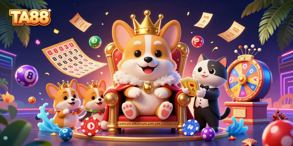 TA88 offers a thrilling lottery scene filled with bouncing balls and vibrant gaming elements.
