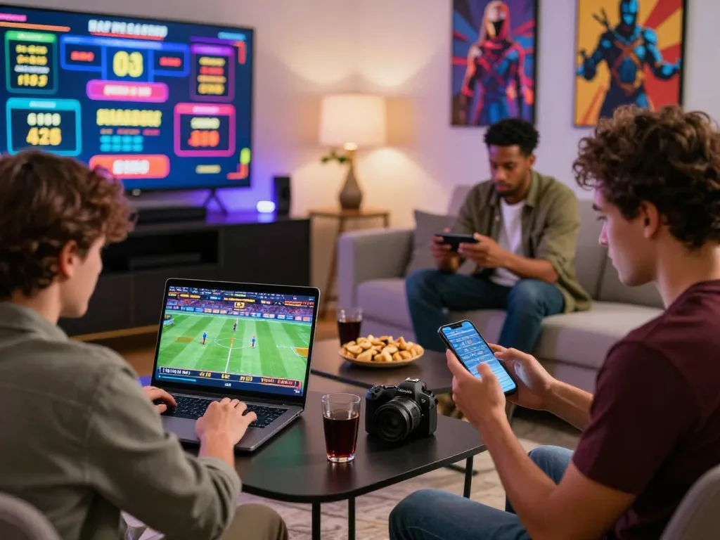 Engaged players enjoying a thrilling man88 online gambling experience with sports betting and casino games.