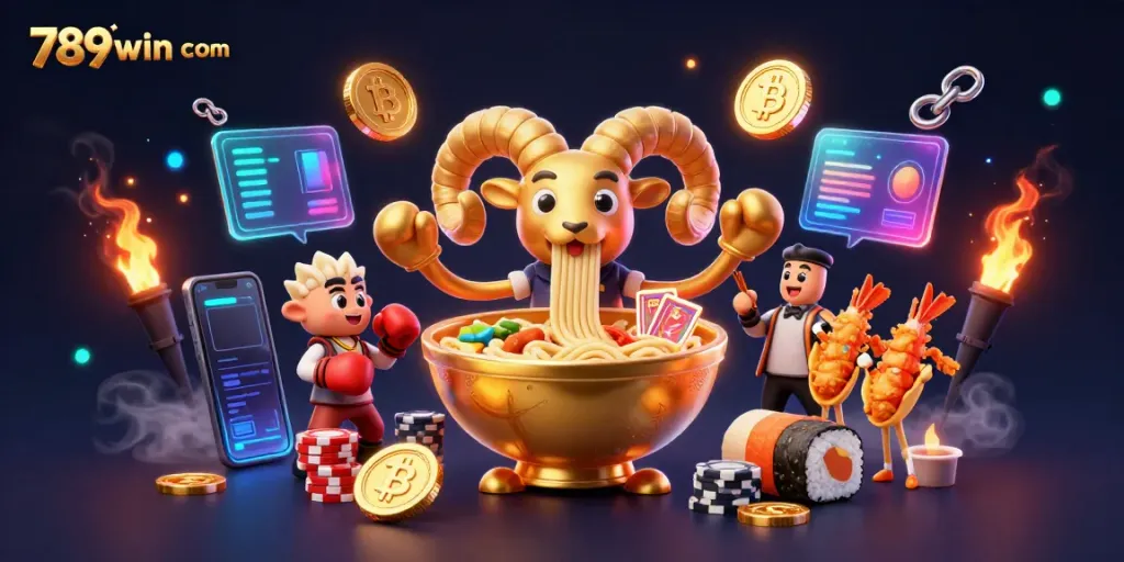 Experience excitement at 789win com with a dynamic casino scene showcasing vibrant characters and game elements.