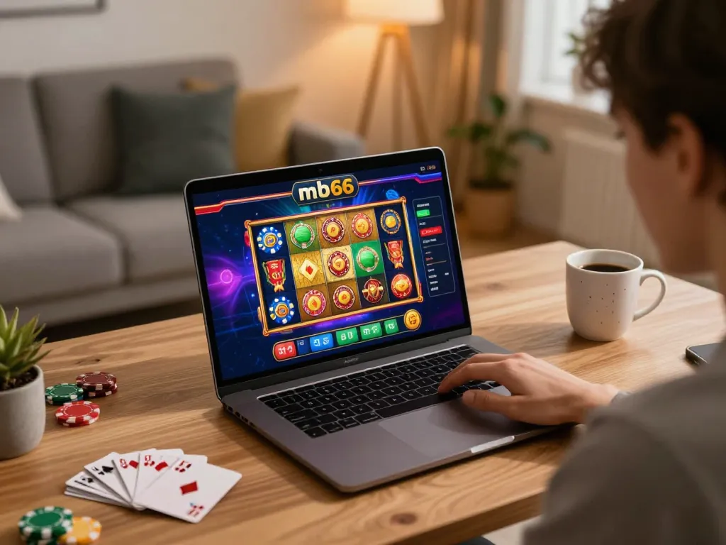 Engaging gameplay session on mb66 casino app with vibrant slot games on screen