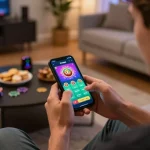 Engaging in a lively betting experience on the dagago app while enjoying a casual home atmosphere