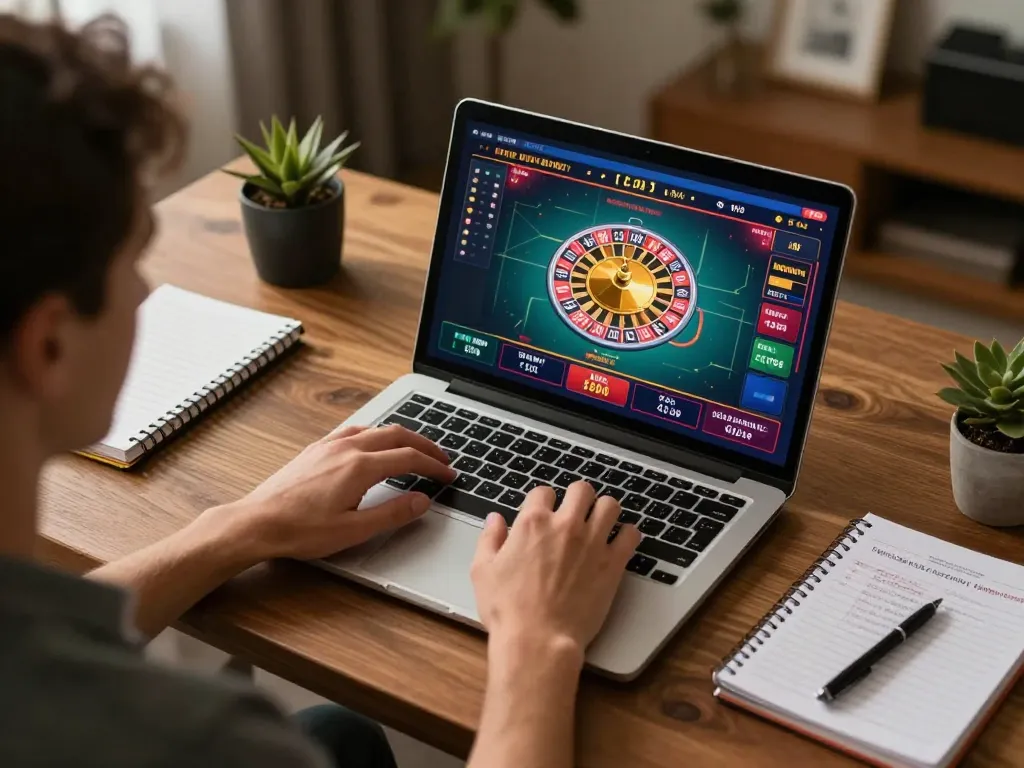 Engaging online gaming scene at trang chủ o8 with a player focused on the roulette table interface.