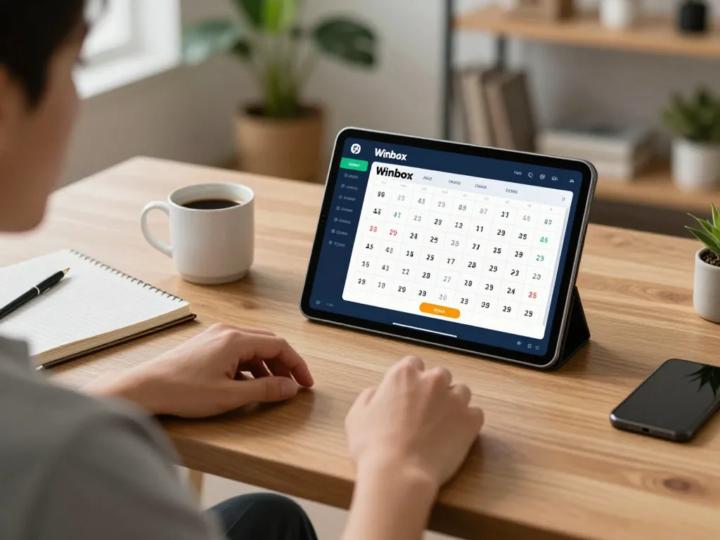 Check the latest Winbox lotto 4D result on a tablet during a cozy home gaming session.