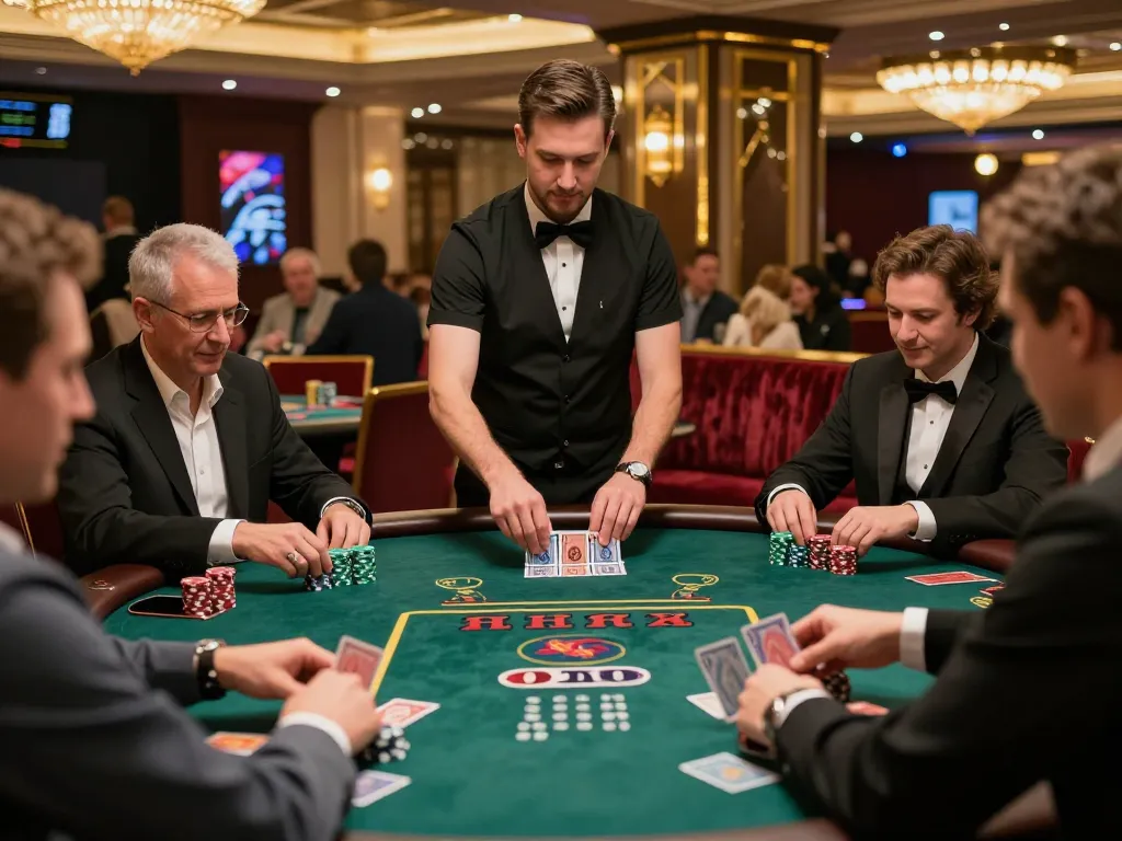 SC88 players strategizing in an intense blackjack game at a luxury casino table