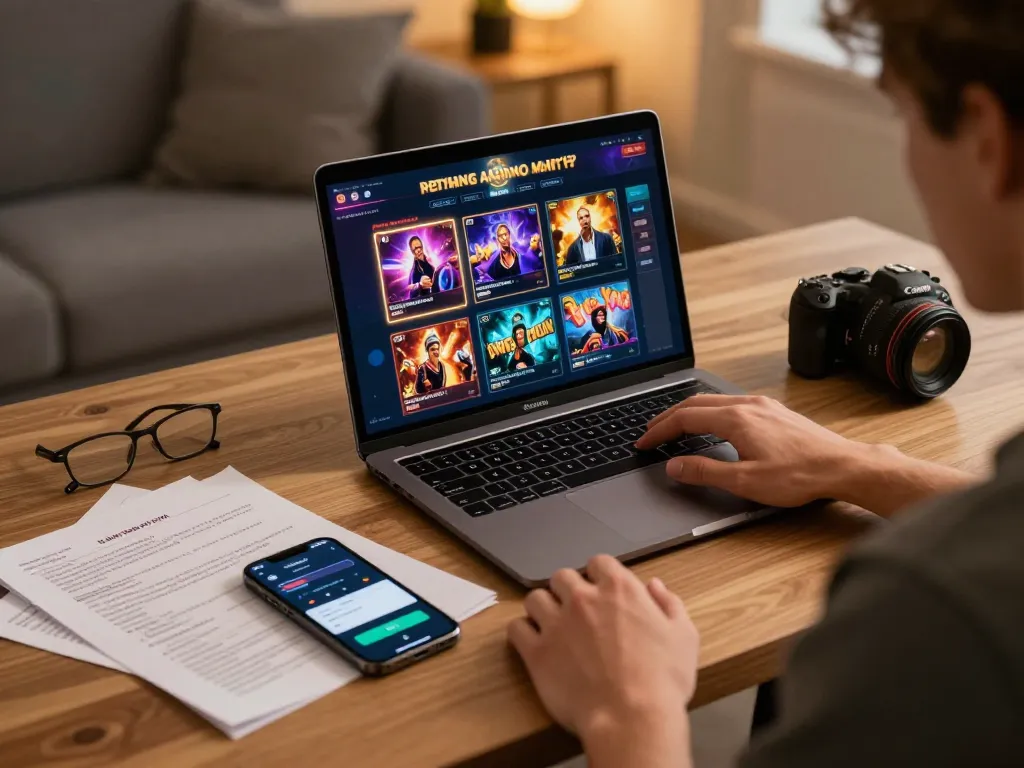 Engaging online gaming session featuring deposit and withdrawal tips on screen for better bankroll management.