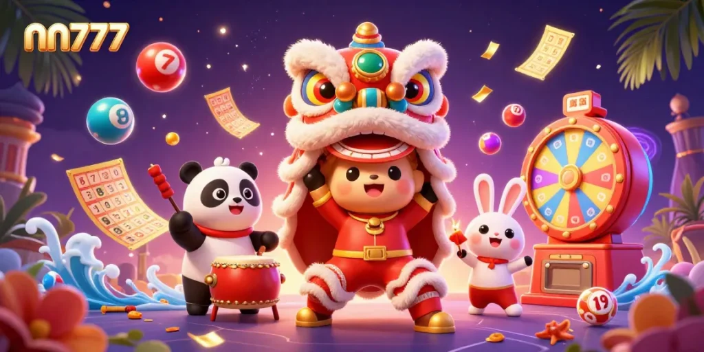 Experience the excitement of nn777 casino with vibrant dancing characters, games, and colorful action.