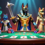 Engage with keo nha cai as Anubis and Bastet illuminate the poker scene with dynamic elements.