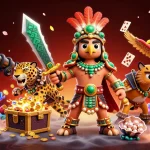 Experience thrilling gaming adventures at 98win with a vibrant casino scene featuring dynamic characters and rich game elements.