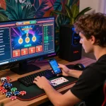 Exciting online casino experience with MM88 gaming setup and vibrant atmosphere.