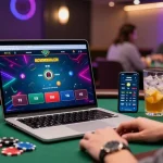 Engaging user playing solbet live casino game online with casino chips and modern interface