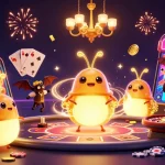 Experience the thrill of 789f casino gaming with dynamic glowworms and vibrant 3D elements.