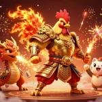 Experience dynamic betting action with bet365's festive casino scene featuring mythical warriors and golden treasures.