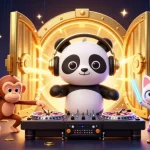Experience vibrant QH88 casino fun with DJ panda, dancing monkey, and rave kitten.
