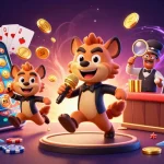 Experience the thrilling world of BJ88 with vibrant gaming elements and engaging characters in a lively casino scene.