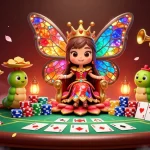 Play at MM88 with a vibrant scene showcasing casino excitement and colorful characters.