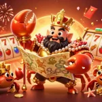 Experience the thrill of QH88 with a vivid 3D casino scene featuring a golden crab emperor and plenty of gaming elements.