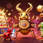 Experience fabet's thrilling gameplay with vibrant 3D casino illustration showcasing dynamic slot elements.