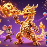 Experience the thrilling action of tr88 with dynamic lottery balls, spinning prize wheels, and festive confetti.