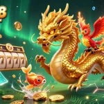 Experience the thrill of MPO08 daftar with an exciting slot gaming illustration featuring dynamic gold coins, slots, and crypto elements.