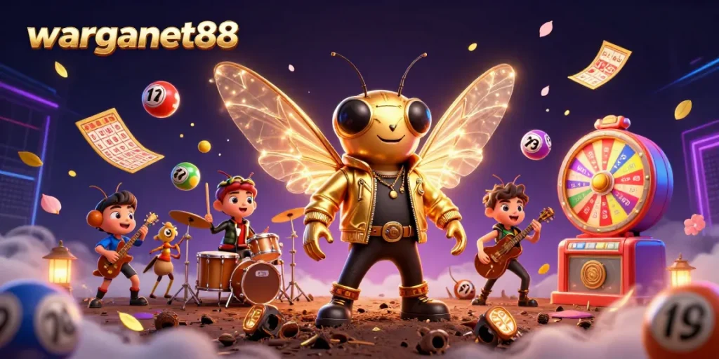 Celebrate wins at warganet88 with vibrant lottery elements and an electrifying casino scene.