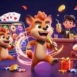 Engage with GG88's vibrant casino experience featuring lively hyenas in a comedic setting.