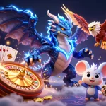 Spin the roulette and win big with GG88 in a vibrant, dynamic casino scene.