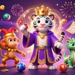 Experience vibrant gaming with bl555vipme, where a tiger and monkey celebrate exciting wins!