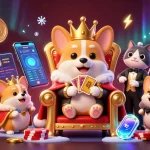 Play thrilling games on ee88 trang chủ with a cartoon royal corgi and vibrant casino elements.