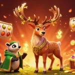 Experience thrilling online gaming with tr88's vibrant 3D illustration featuring slot reels and mystical characters.