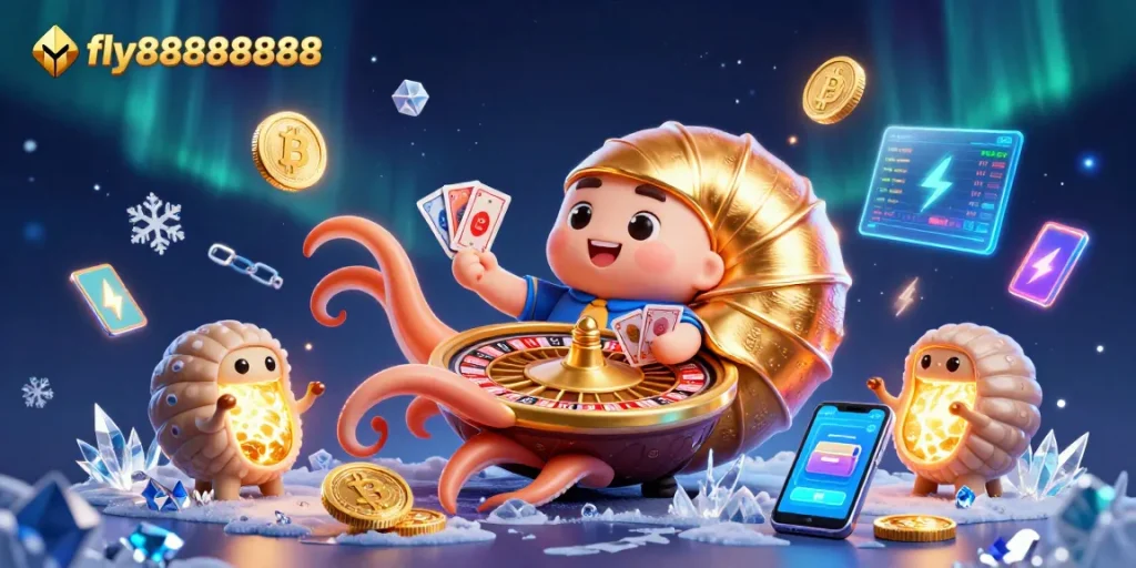 Experience thrilling gameplay at fly88888888 with a dynamic nautilus roulette illustration.