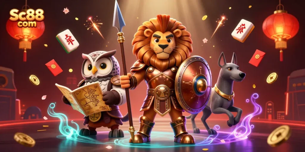 Experience exciting gameplay at Sc88 com with thrilling characters in a rich casino scene.